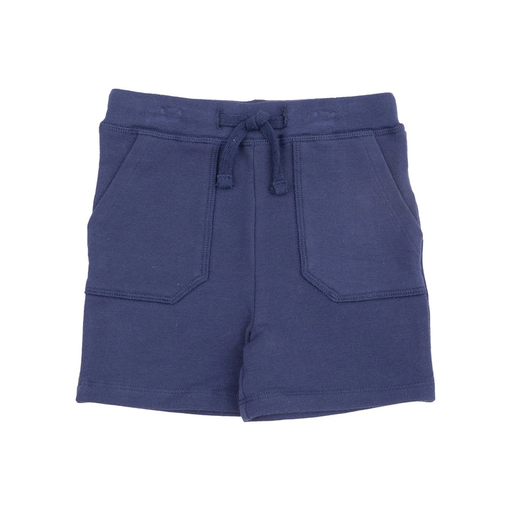 Navy Gingham Top + Navy French Terry Short Set