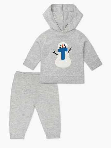 Cheery Snowmen Knit Sweatsuit