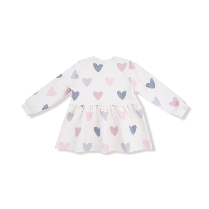 Hearts French Terry Drop Waist Dress Info