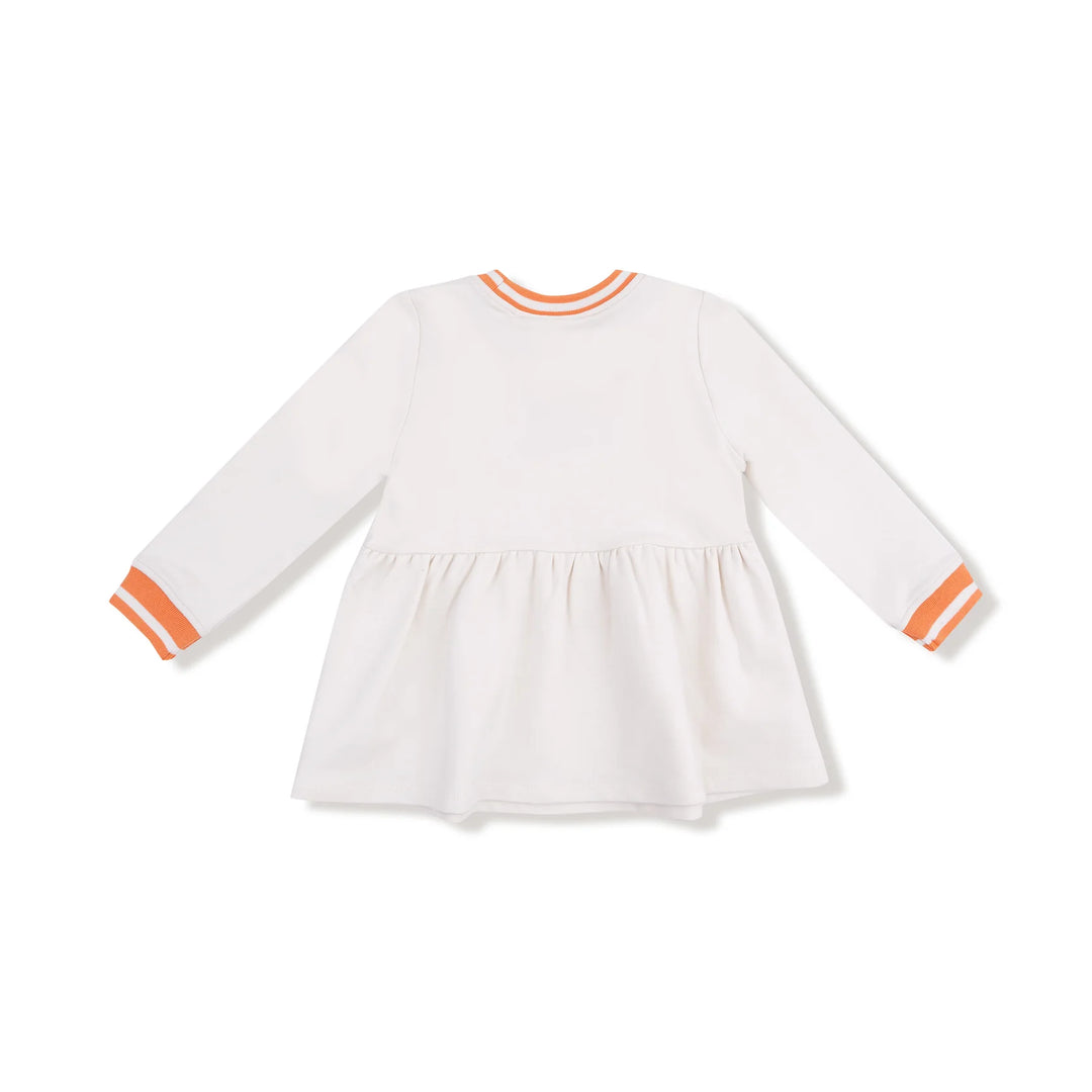 Orange Go Team Patch French Terry Dress *