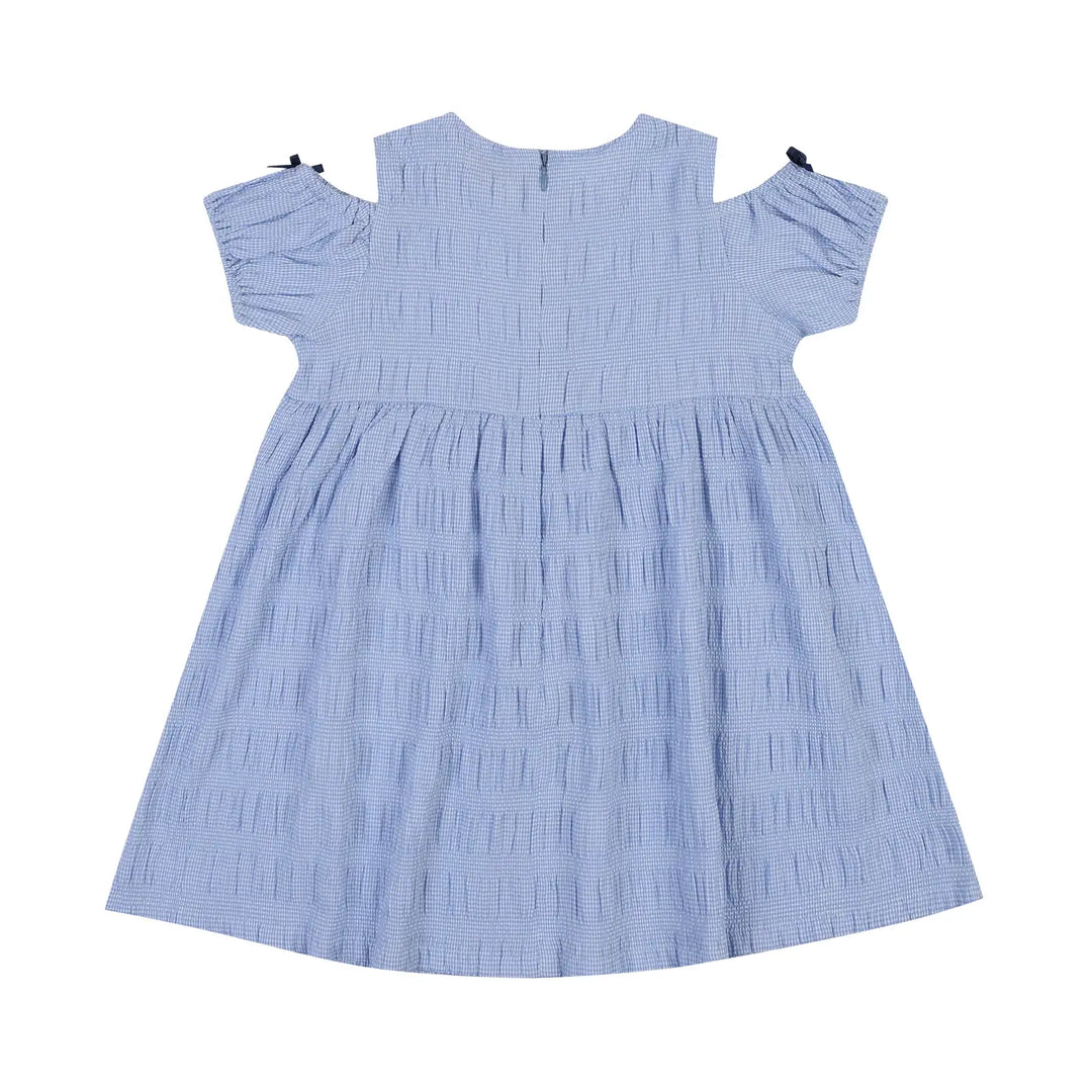Lemi Cut-Out Shoulder Gingham Dress