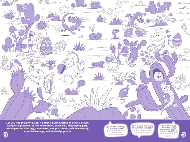 Glitter Easter Hiddn Pictures Puzzles