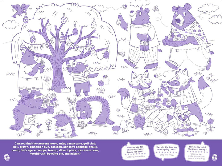 Glitter Easter Hiddn Pictures Puzzles