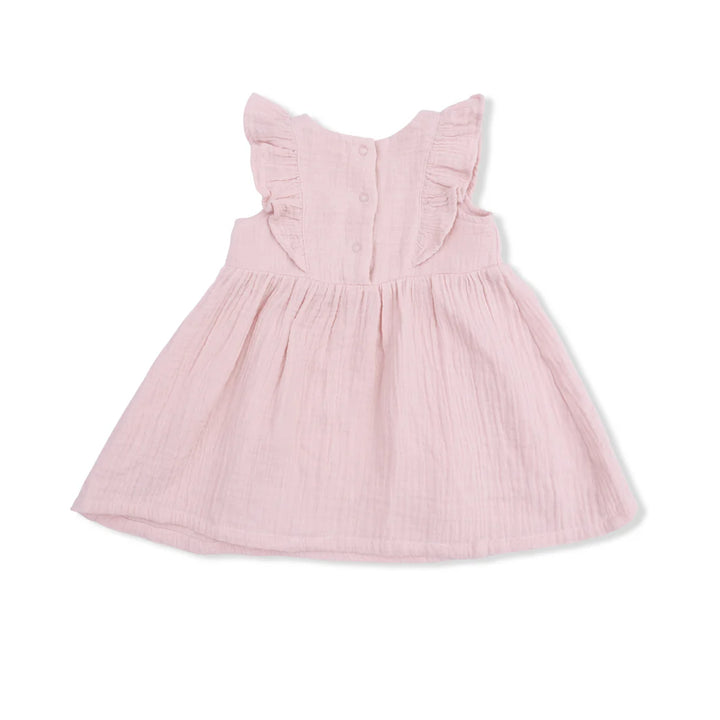 Lotus Flower Ducklings Ruffle Sleeve Dress + Bloomer