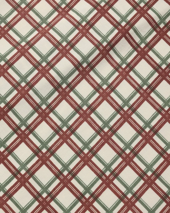 Bamboo Zip Footie - Redwood Check