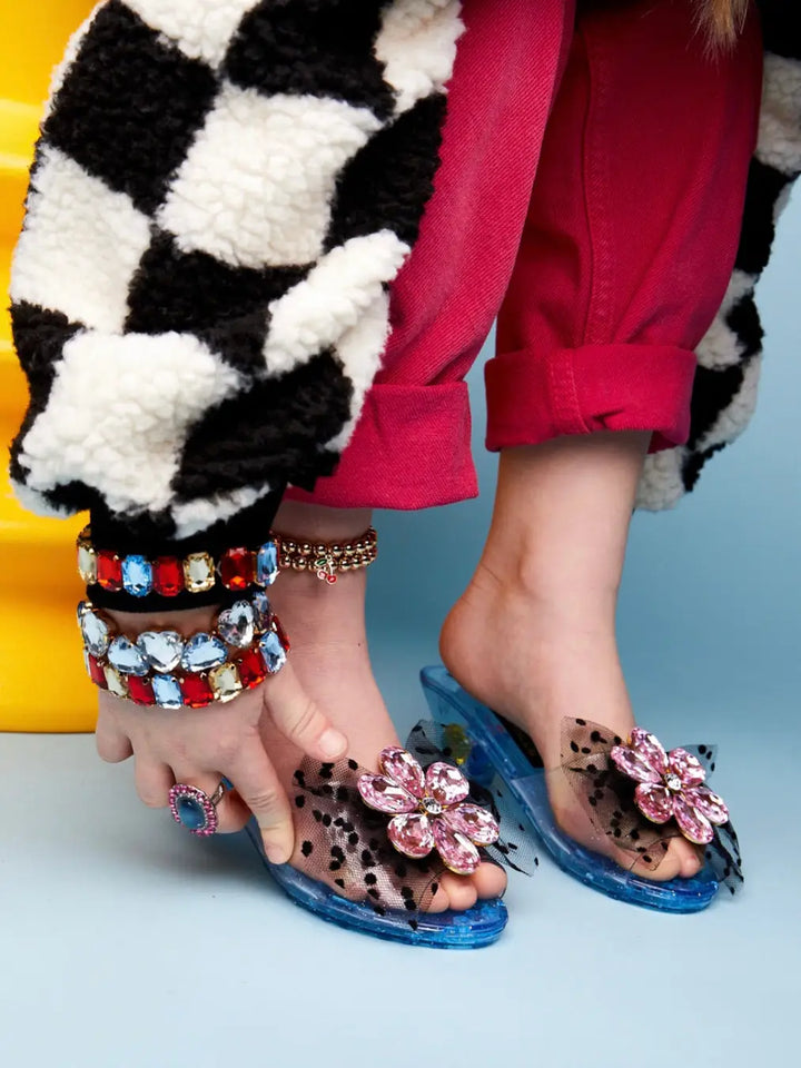 Pink Flower Gem Play Shoes (size 9.5-12)