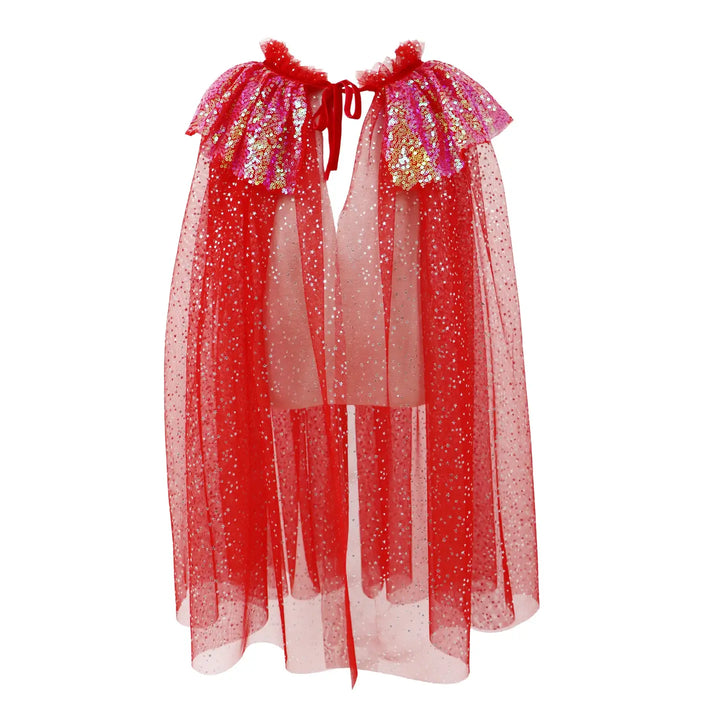 Red Twinkling Sequin Cape