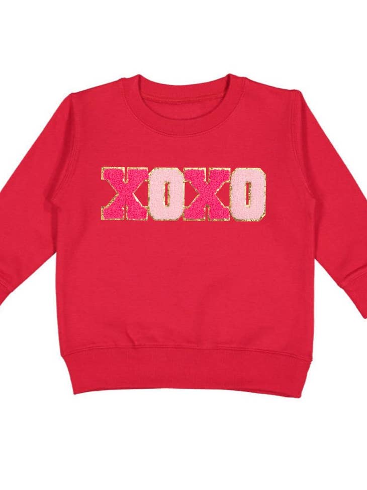 XOXO Glitter Patch Sweatshirt