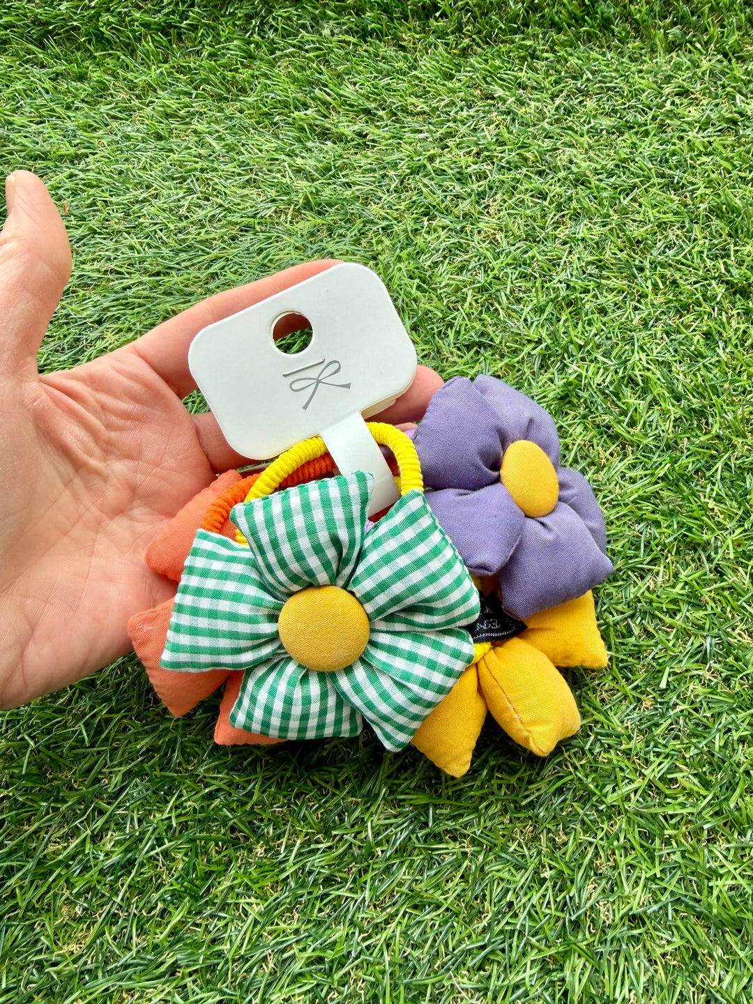 Plush Flower Hair Ties S/4