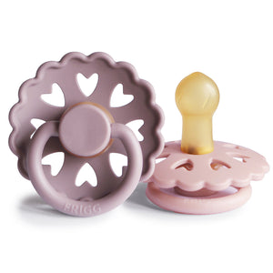 FRIGG Heart Natural Rubber Pacifier 2 Pack 0-6