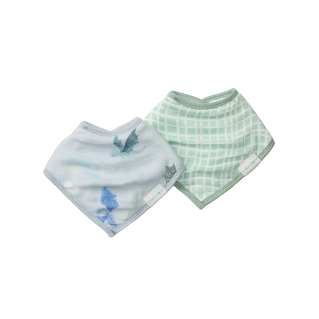 Muslin Bandana Bib Set - Magical Dragons