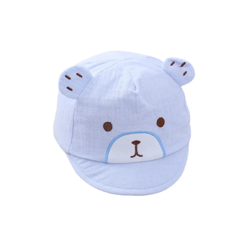 Happy Bear Soft Brim Cap (0-12 months) Blue