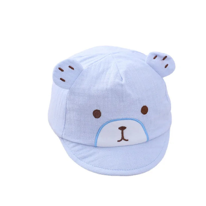 Happy Bear Soft Brim Cap (0-12 months) Blue