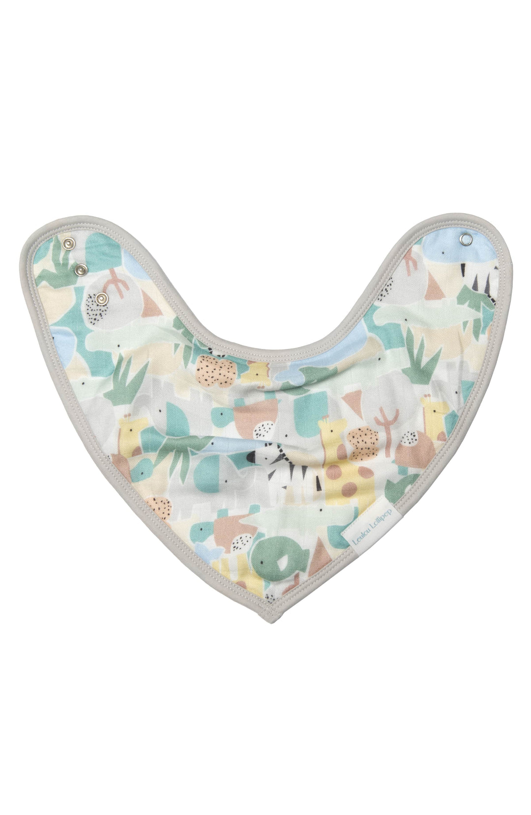 Muslin Bandana Bib Set - animal puzzle