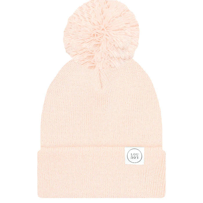 Blush Pink Beanie with Pom