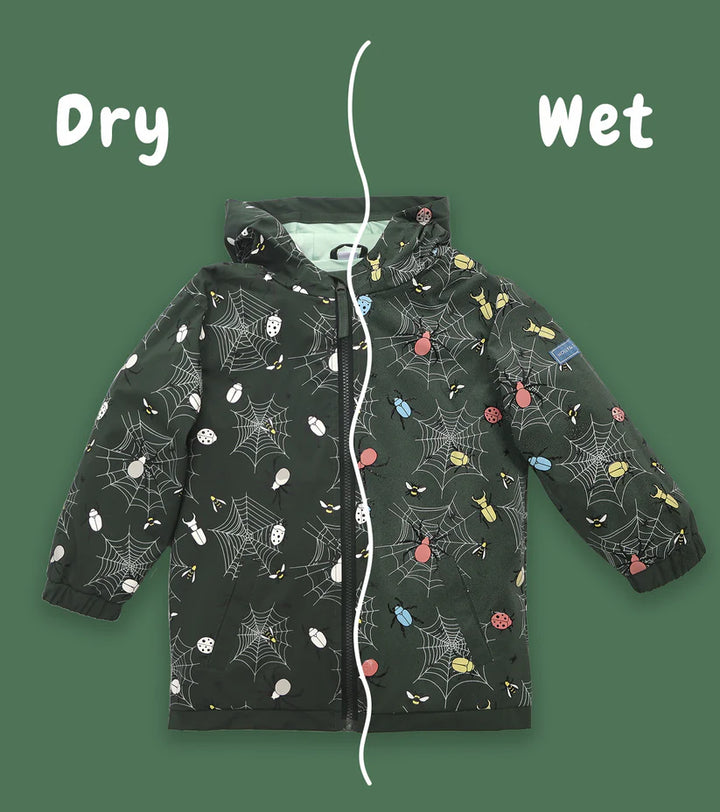 Green Bugs Color Changing Raincoat