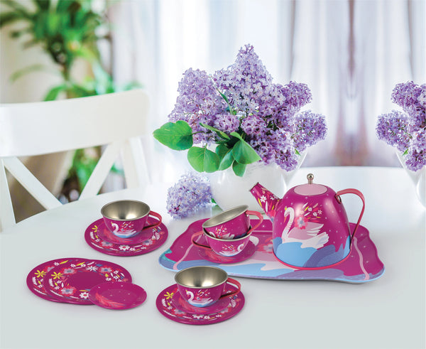 Swan Princess Tin Tea Set