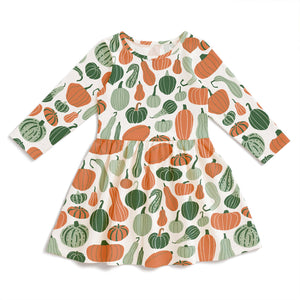 Green & Orange Gourds Calgary Dress
