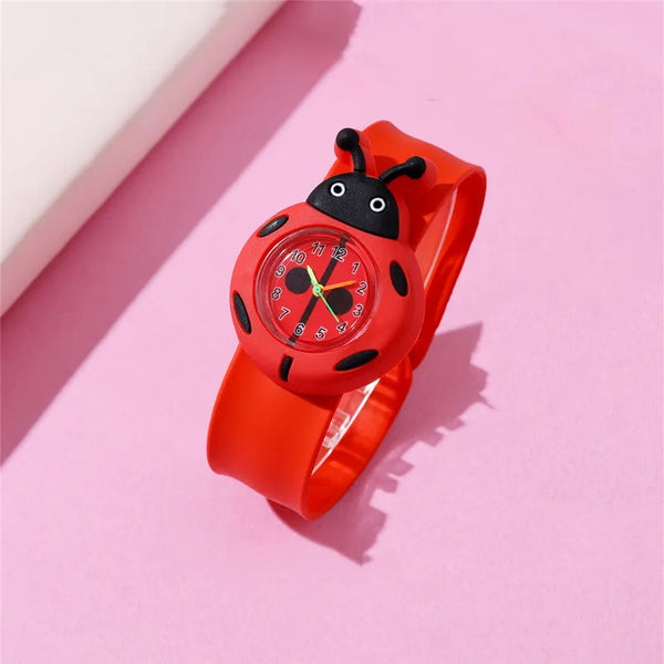 Ladybug Silicone Slap Bracelet Watch