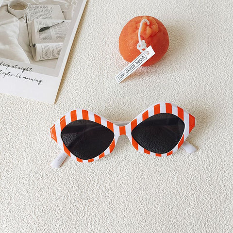 Orange & White Stripe Sunglasses (3-8 years)