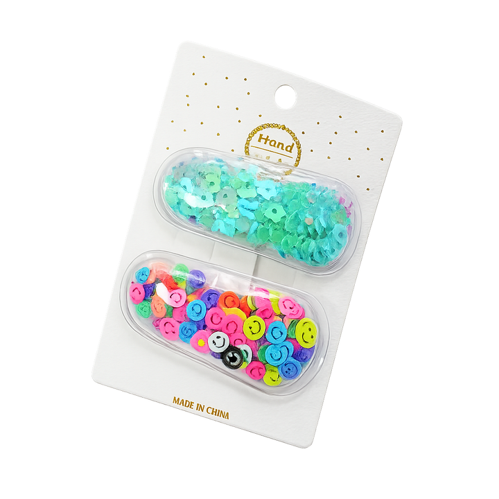 Smile/Flower Shaker Hair Clip S/2