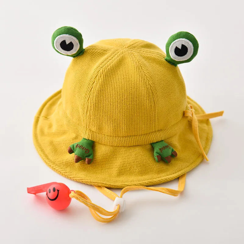 Yellow Frog Bucket Hat (12-36 months)