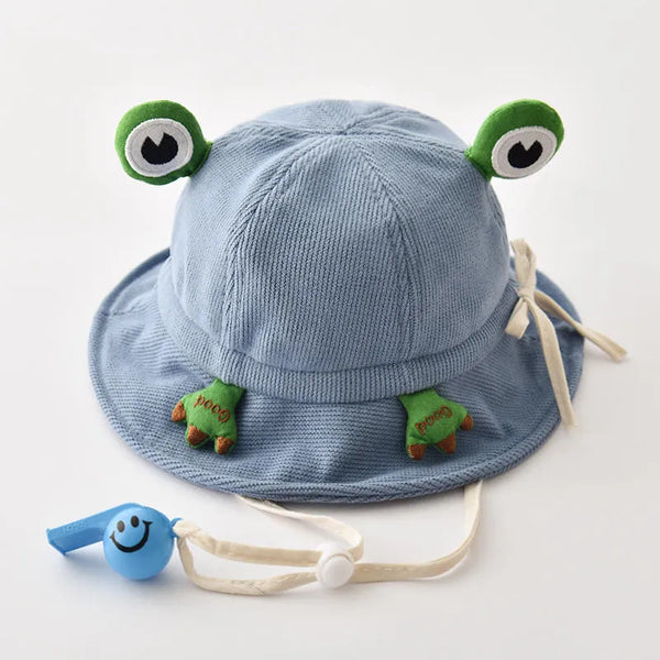 Blue Frog Bucket Hat (12-36 months)
