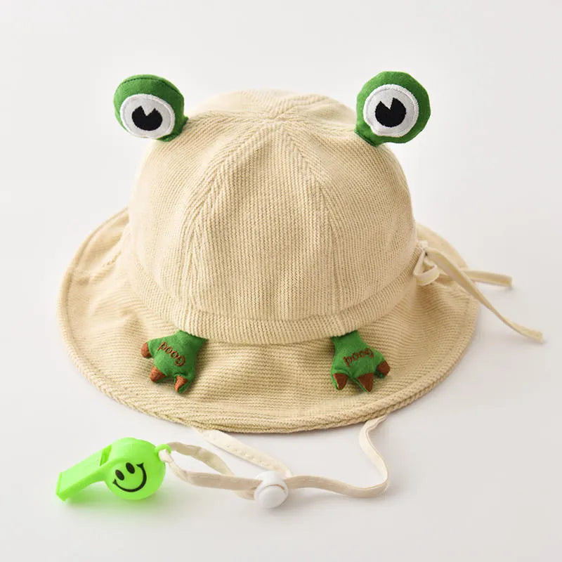 Cream Frog Bucket Hat (12-36 months)
