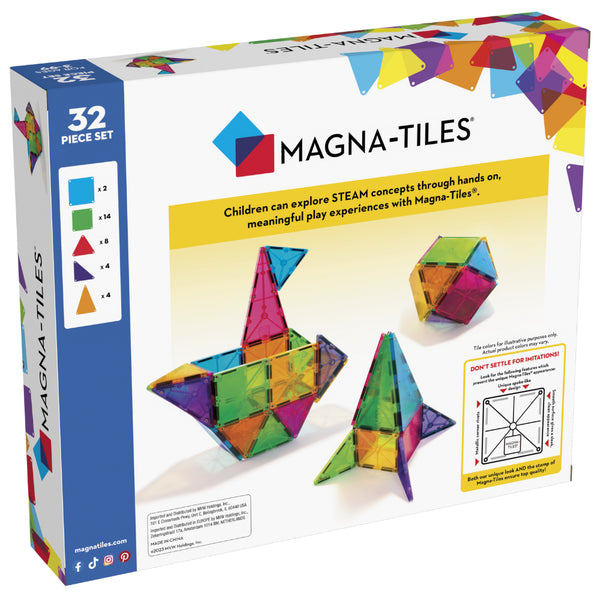 Magna-Tiles Clear Colors 32pc Set