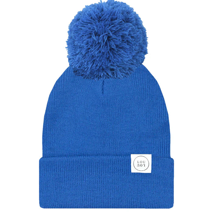 Cobalt Blue Beanie with Pom