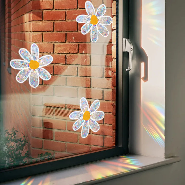 Daisies S/3 Sun Catcher Vinyl Static Stickers
