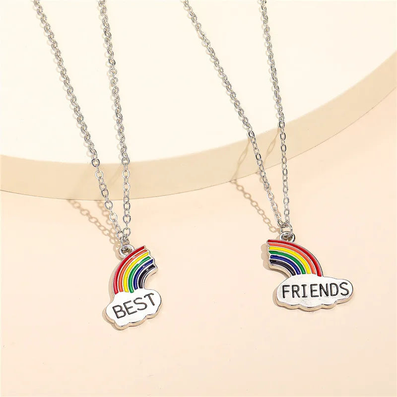 Best Friends Rainbow Necklace Set
