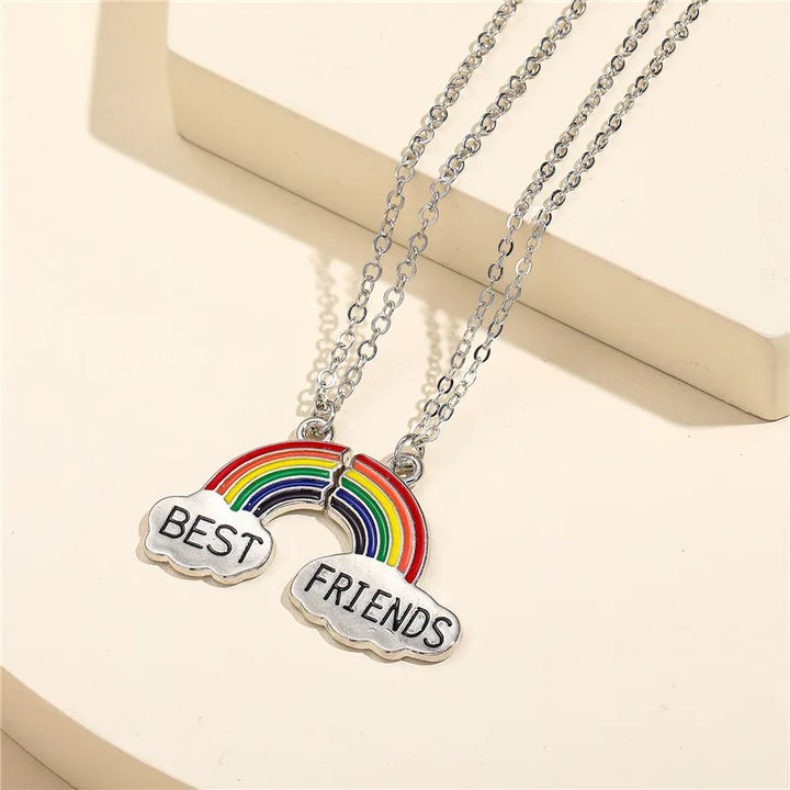 Best Friends Rainbow Necklace Set