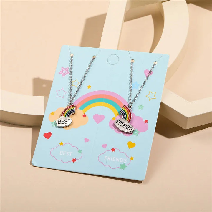Best Friends Rainbow Necklace Set
