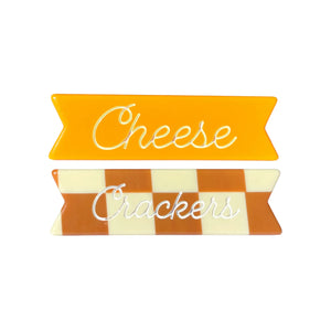 Cheese & Crackers Hair Clips Set