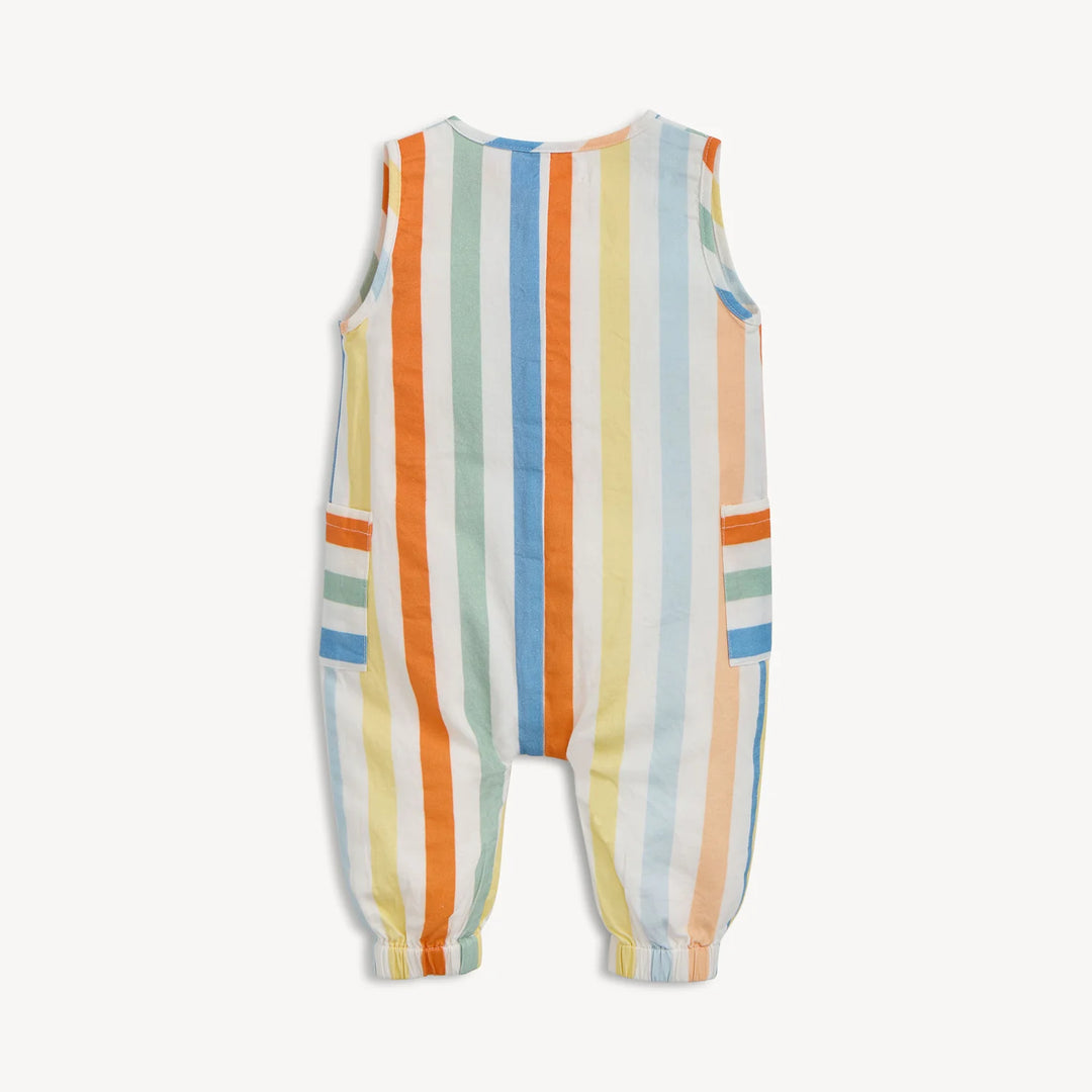 Multi Stripe Woven Pant Romper