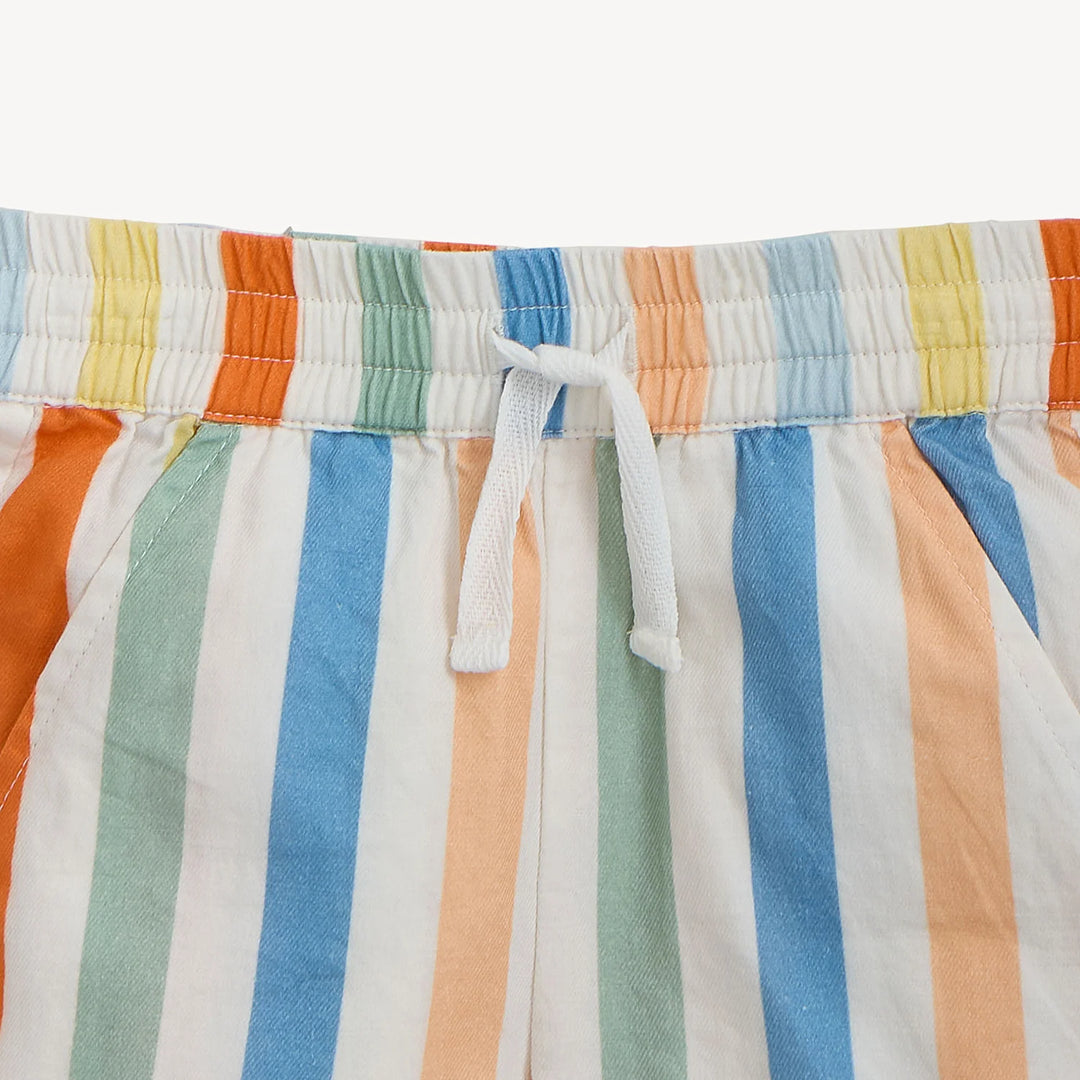 Multi Stripe Woven Short & Shirt Set