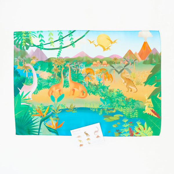 Dinosaur Print Seek & Find Play Silk