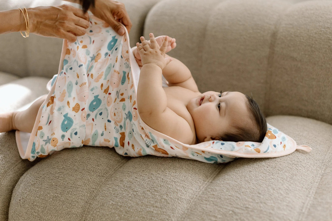 Hooded Towel Set - sun kissed shoal fish