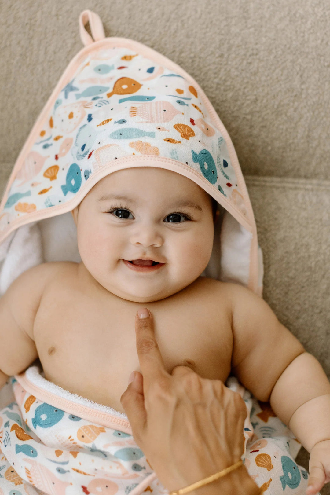 Hooded Towel Set - sun kissed shoal fish