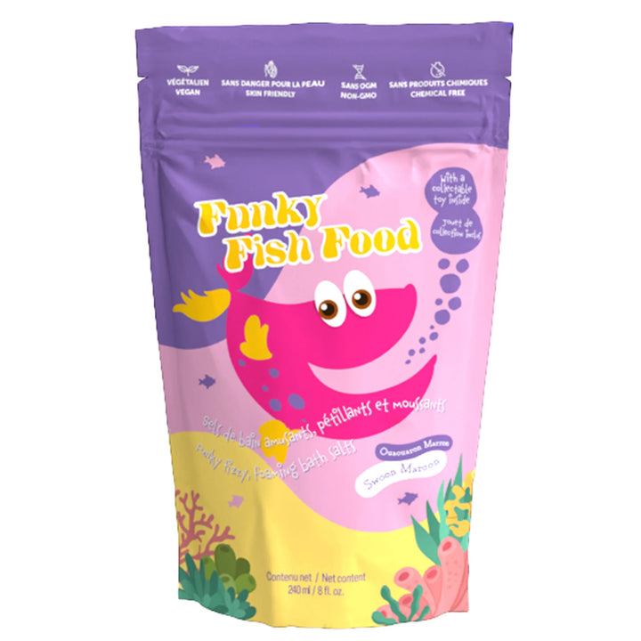 Funky Fish Food Foaming Bath Salt-Swoon Maroon