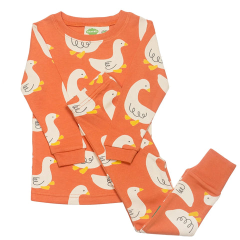 Goose Print Kid PJ Set