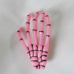Pink Skeleton Hand Hairclip