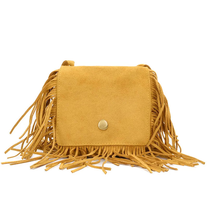 Fringe Ochre Purse