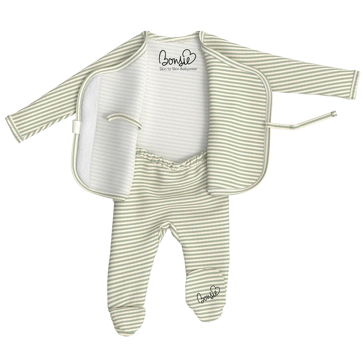 Mint Twist Footie Romper