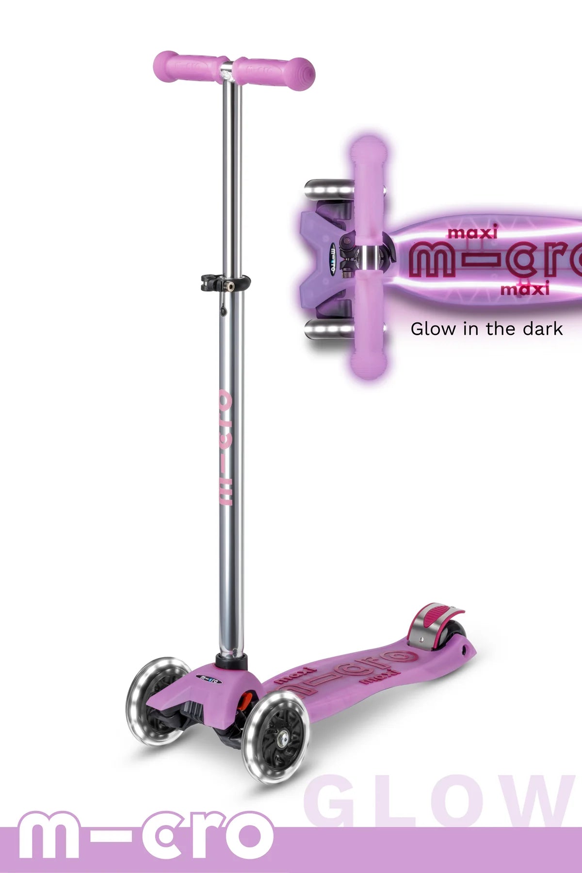 Purple Glow LED Maxi Scooter