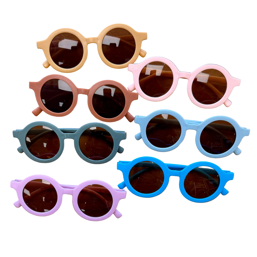 Retro Round Sunglasses Ochre 3-8 years