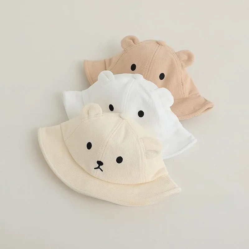 Khaki Bear Face Sun Hat (6-24 months)