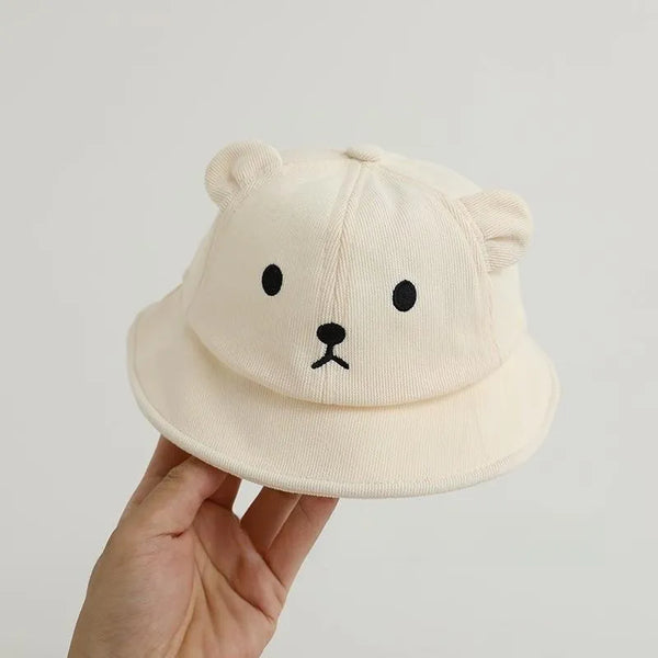 Khaki Bear Face Sun Hat (6-24 months)