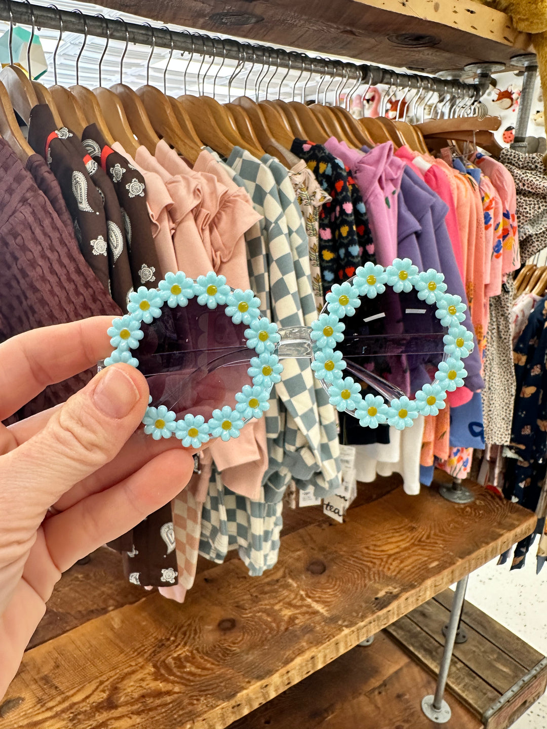 Blue Daisies Frame Sunglasses (3-8 years)